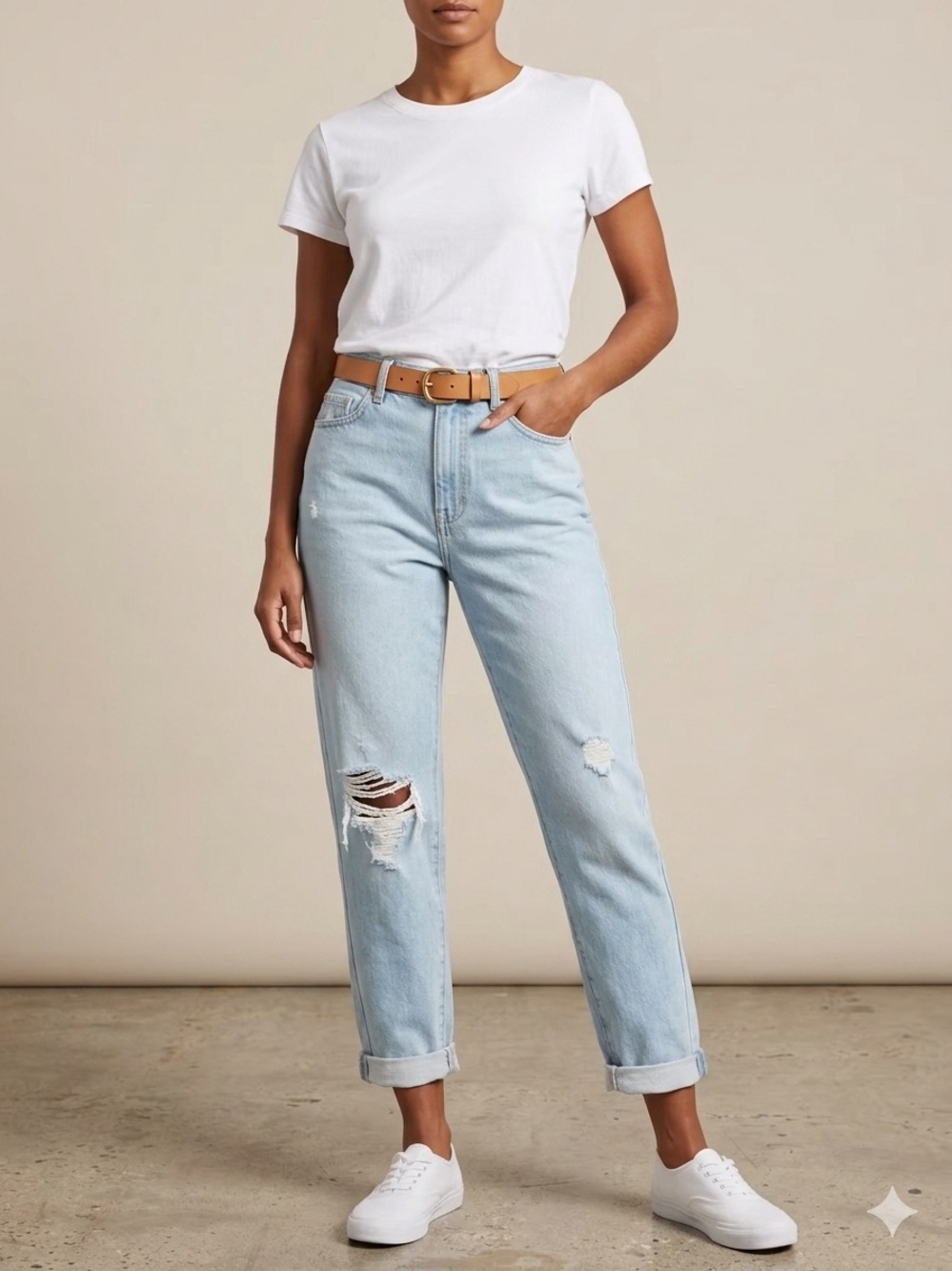 Universal Thread Light Wash Distressed Boyfriend Jeans